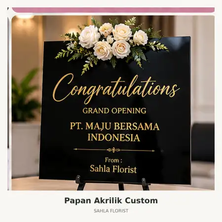 Papan Bunga Akrilik Nduga